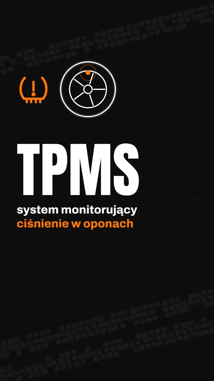Kadr z rolki MW Tires: ikona kontrolki ciśnienia i napis TPMS